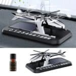 Car Fragrance Helicopter Showpiece With parking Number Card