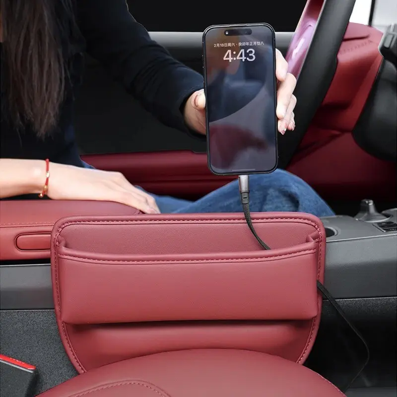 Car Seat Gap Organizer Multifunctional Portable Storage Box - Red