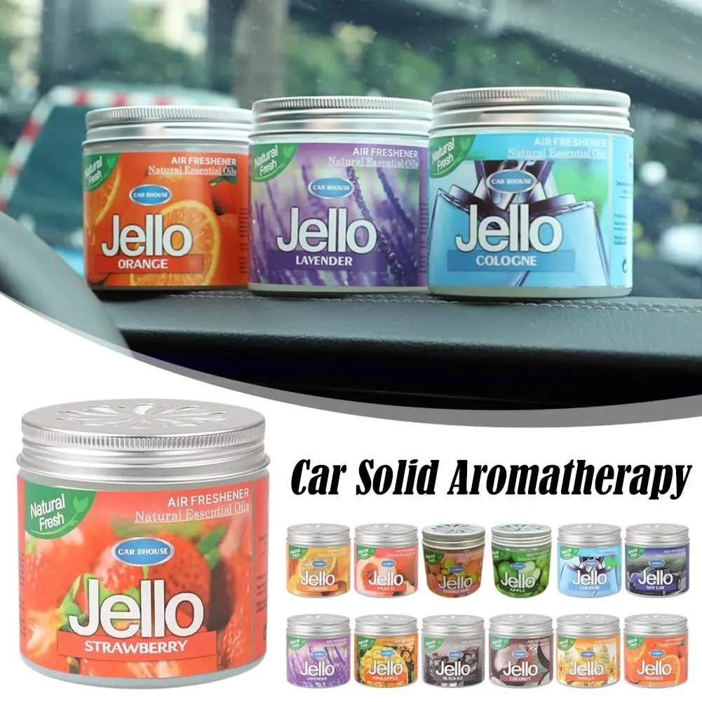 Jello Fresh Air Freshener – Natural Essential Oils for a Long-Lasting Fresh Aroma in Car, Office, and Home