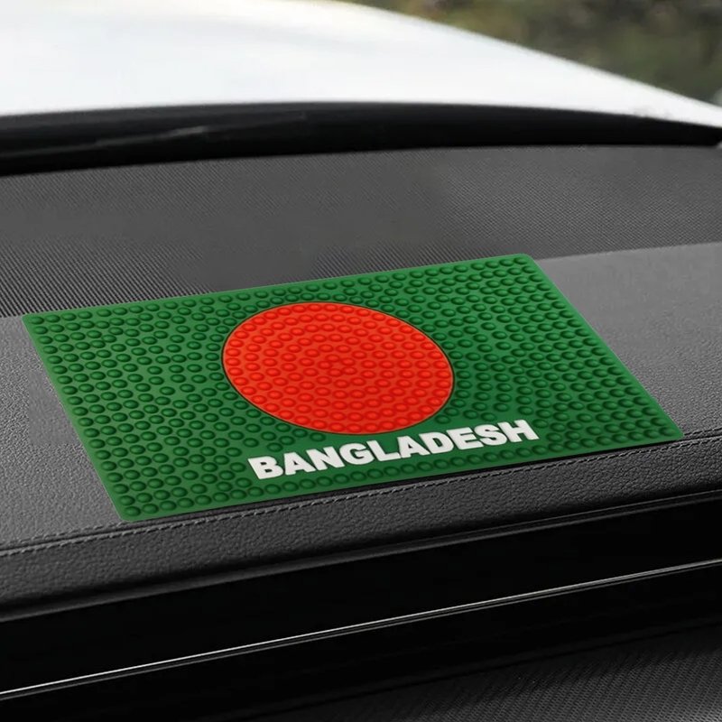 Bangladesh Flag Mobile Mat Non-Slip Car Dashboard 1pes