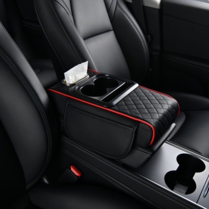 Car Rear Armrest Console Box with Cup Holder – Universal Fit and Stylish Design