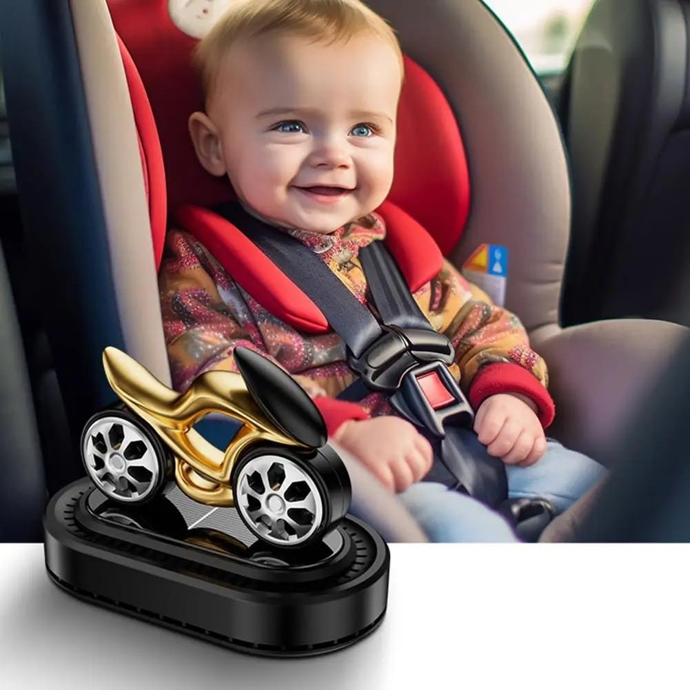 Car Motorcycle Shaped Solar Fidget Gyro – Car Decoration & Desk Toy