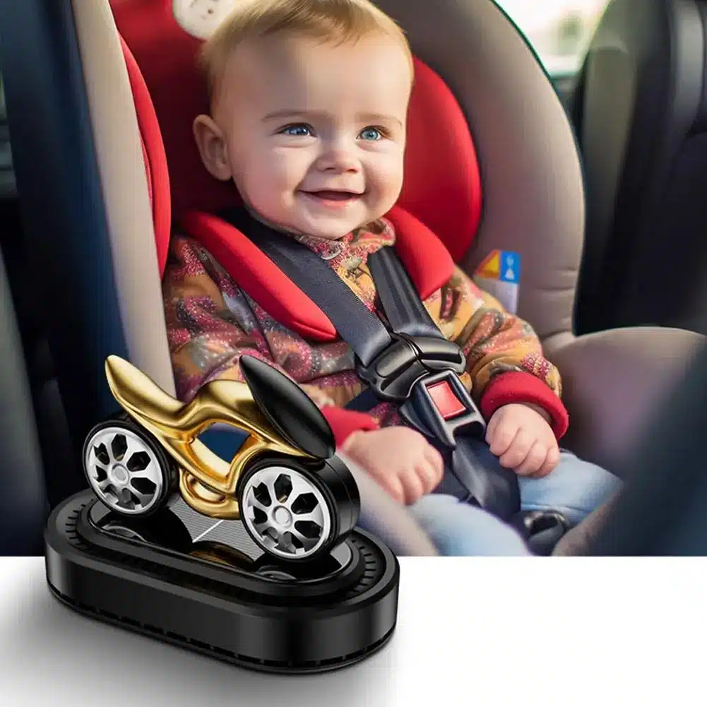 Car Motorcycle Shaped Solar Fidget Gyro – Car Decoration & Desk Toy