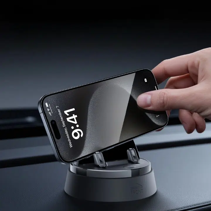 Car Dashboard Phone Holder 360° Rotation Touch Control Electric Phone Holder for Car Dashboard