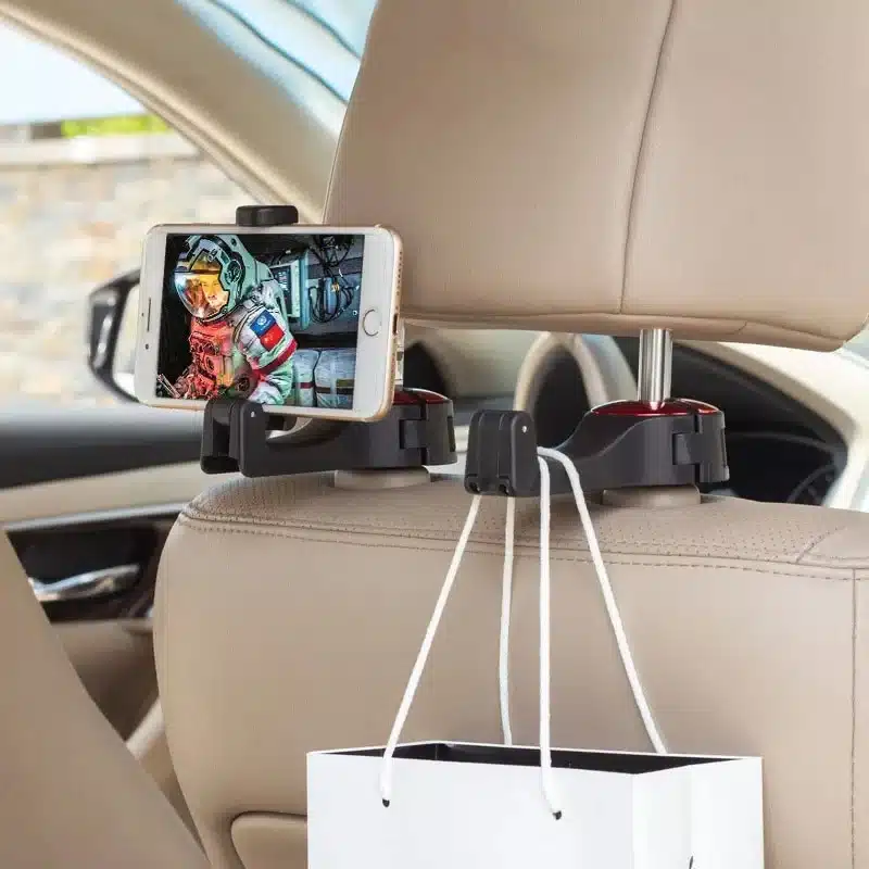Car Headrest hook Mobile holder- 1Pcs