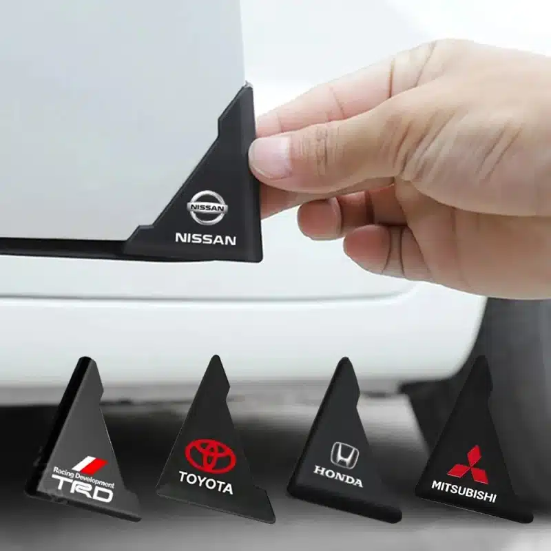 Car 2Pcs Door Corner Protector Black 60x45mm Car Door Corner Edge Guards 2pcs