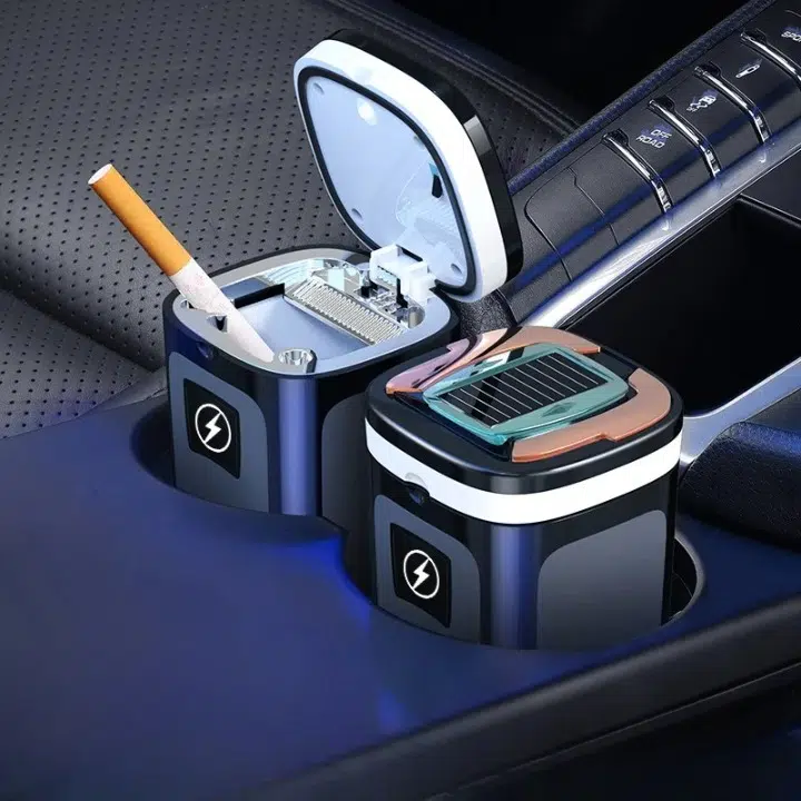 Rechargeable Solar Energy Lighter & LED Car Ashtray