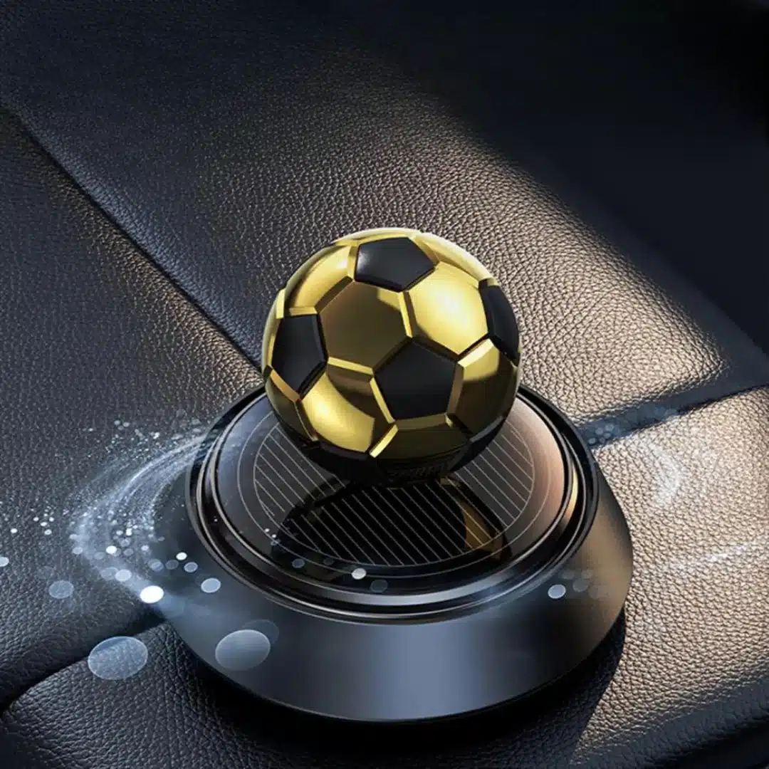 Car Solar Foot ball Showpiece With Car Air Freshener