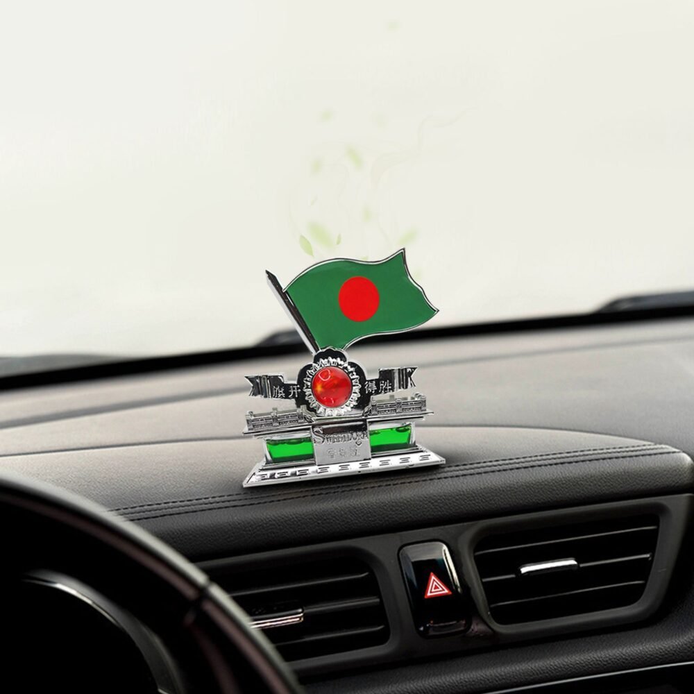 Stylish Bangladesh Flag Car Air Freshener – Perfect for Dashboard Display