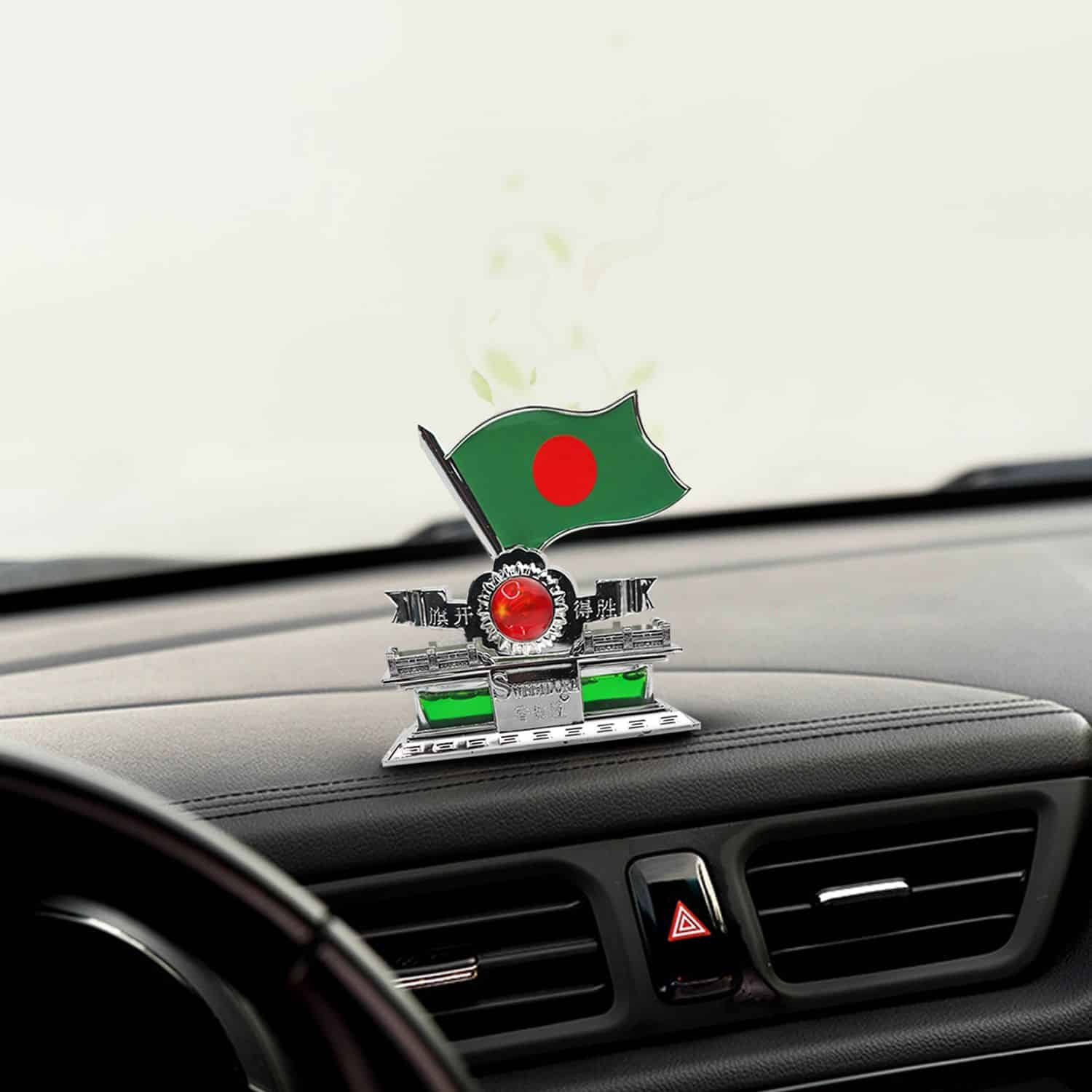 Stylish Bangladesh Flag Car Air Freshener – Perfect for Dashboard Display