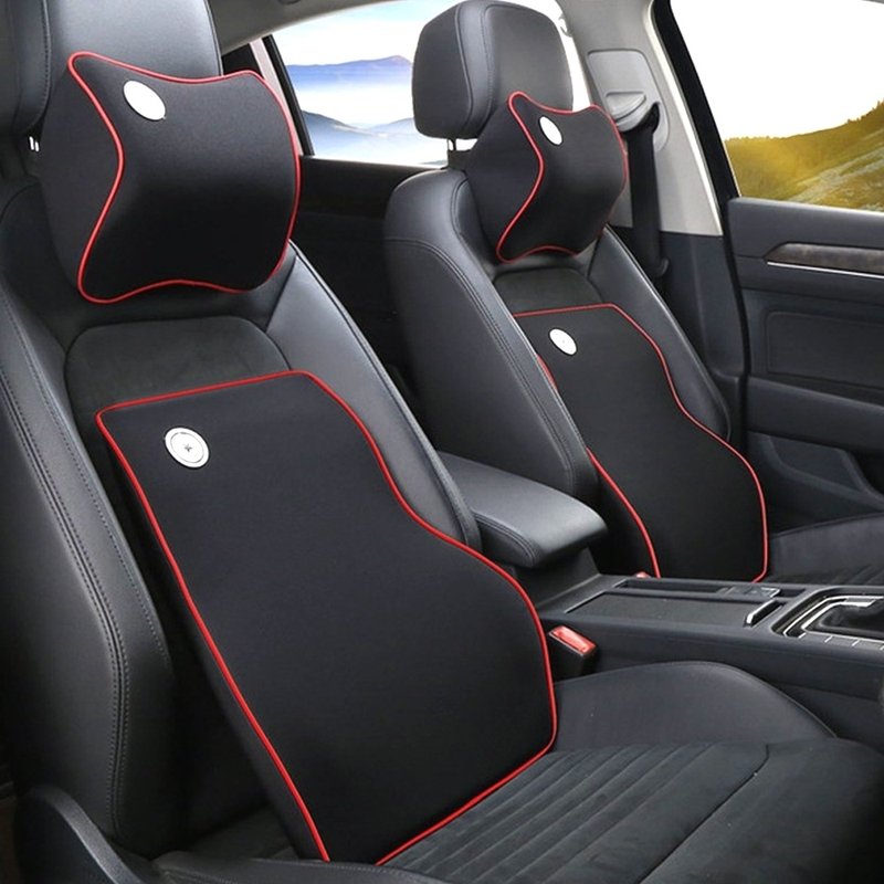 Car Back Support Pillow And Neck Support Pillow Memory Foam 1 Pcs