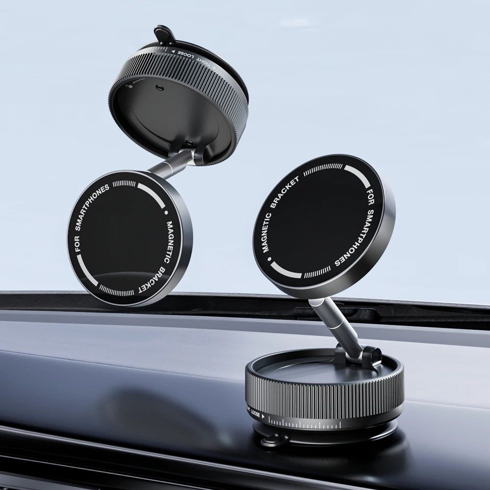 Car Magnetic Mobile Holder | Super Stable Suction Cup, Foldable and 360 Degree Rotatable for Easy Control