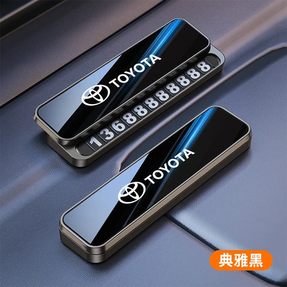 Luxury Car Parking Number Card – Mirror Style Number Display