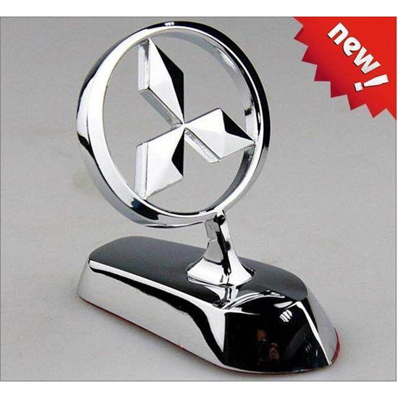 Car MITSUBISHI Metal Logo Front Hood Bonnet Emblem SILVER Badge - Mitsubishi